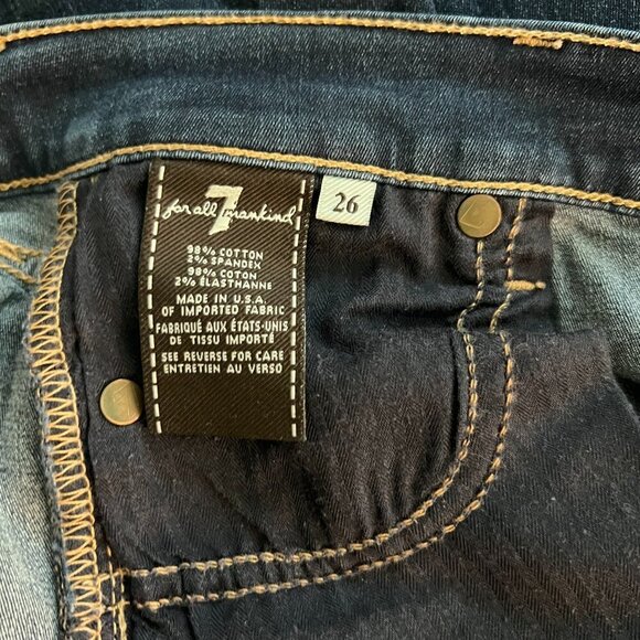 7 For All Mankind Women The Skinny Jeans Size 26 - Picture 6 of 6